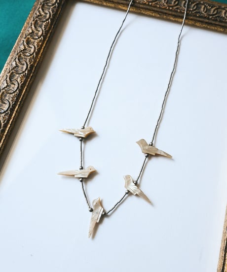 〈Accessory〉Native American Bird Shell Fetish Necklace