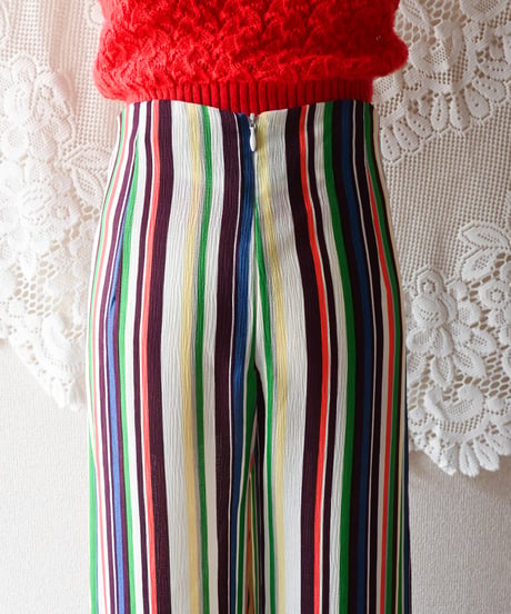 【tiny yearn】Mulch Stripe Sheer Wide Pants