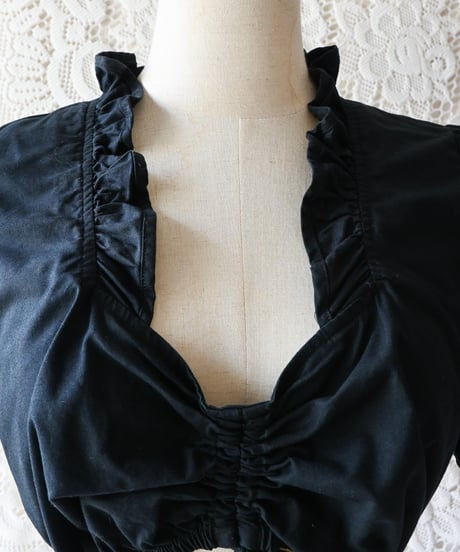 【Seek an nur】Euro Cropped Frill Dirndl Blouse