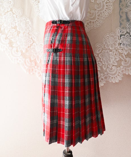 【tiny yearn】Italy Check Wrap Skirt