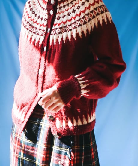 【tiny yearn】Norway Jacquard Hand Knit Cardigan
