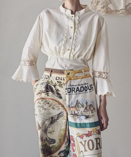 【Seek an nur】Euro cropped puff dirndl blouse