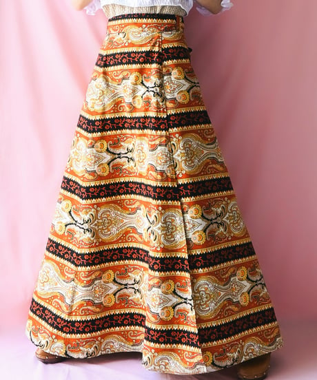 【tiny yearn】Euro Batik Wrap Maxi Skirt