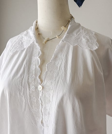 【Seek an nur】1900-20's antique night shirt gown
