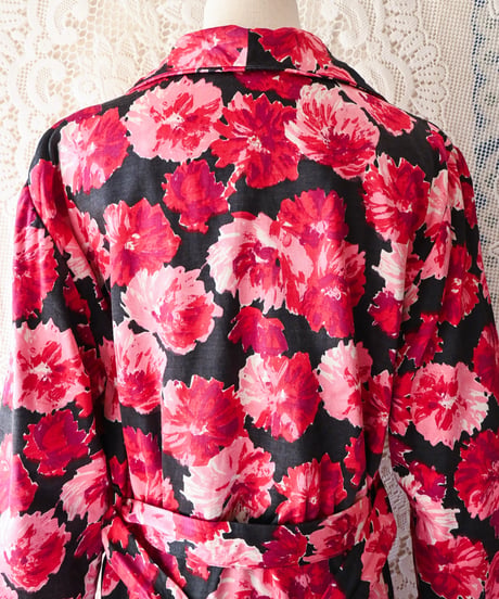 【tiny yearn】1970's Floral Art Dress Gown
