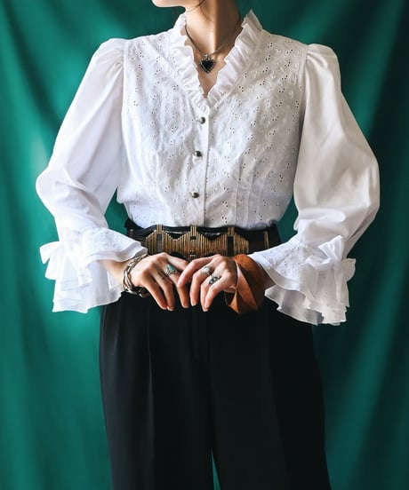 【Seek an nur】Tyrolean Lace Dirndl White Blouse
