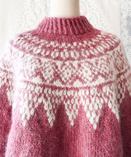 【tiny yearn】Nordic Hand Knit Over Sweater