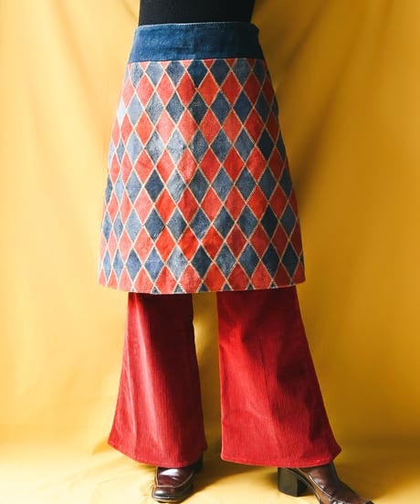【tiny yearn】1970's Vintage Patchwork Suede Skirt