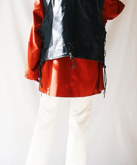 【Seek an nur】Germany Lace-up Leather Vest