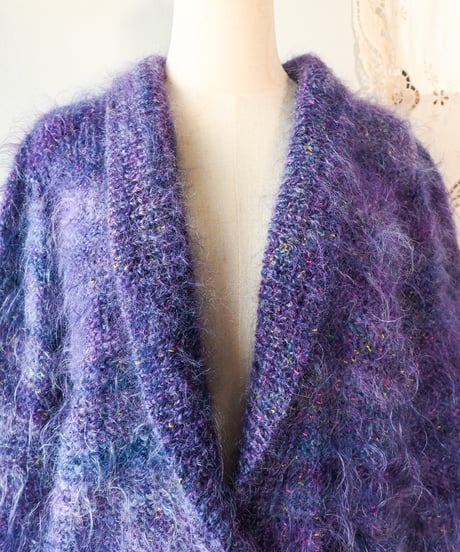 【Seek an nur】Fancy Mohair Knit Cardigan