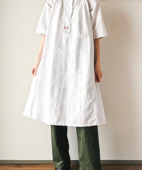 【Seek an nur】1890-1910's French antique linen smock