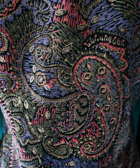 【Seek an nur】Italy Paisley Velours Puff Jacket