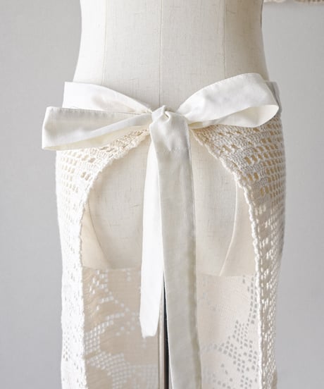 【Seek an nur】Vintage cotton crochet apron