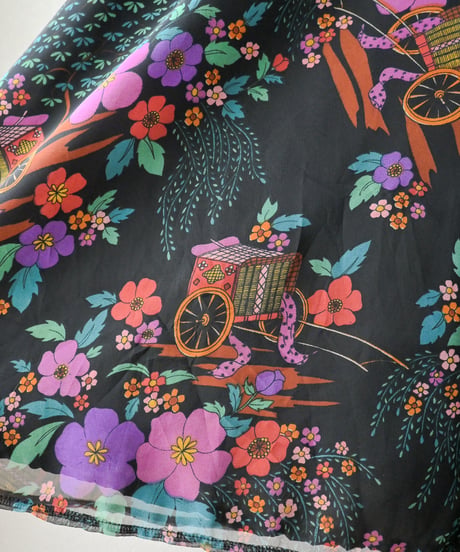 【tiny yearn】1970's euro floral sheer maxi dress