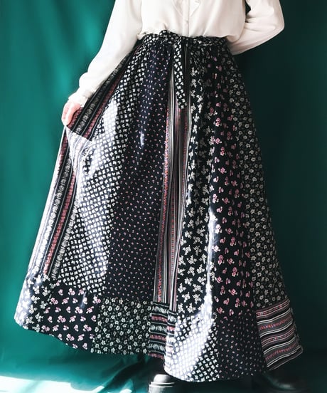 【Seek an nur】Euro Floral Maxi Skirt