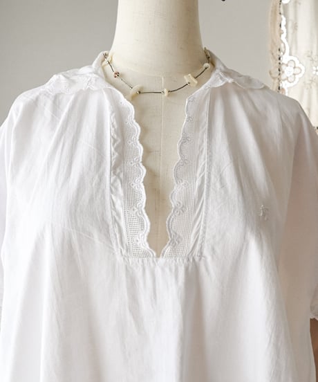 【Seek an nur】1900-20's antique night shirt gown