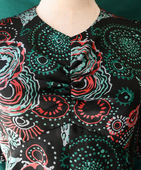 【Seek an nur】1970's Euro Art Maxi Dress