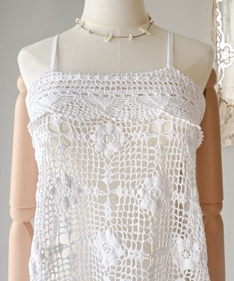 【Seek an nur】Vintage cotton crochet dress
