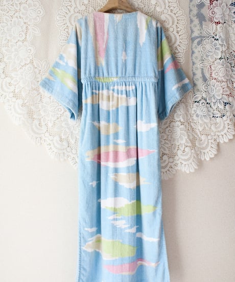 【tiny yearn】1970's Vintage Pile Beach Maxi Dress