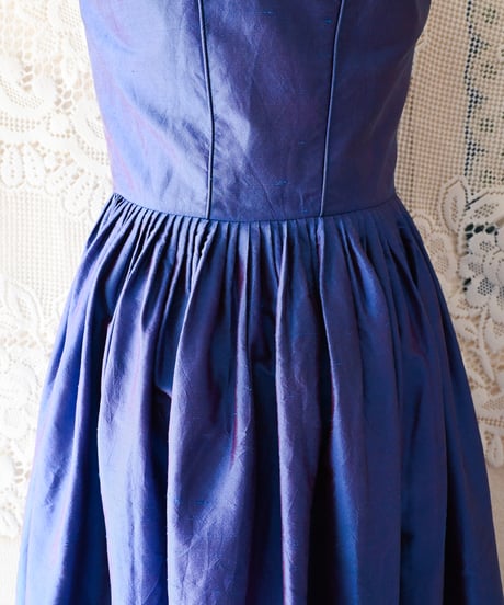 【tiny yearn】Tyrolean Metallic Silk Dirndl Dress