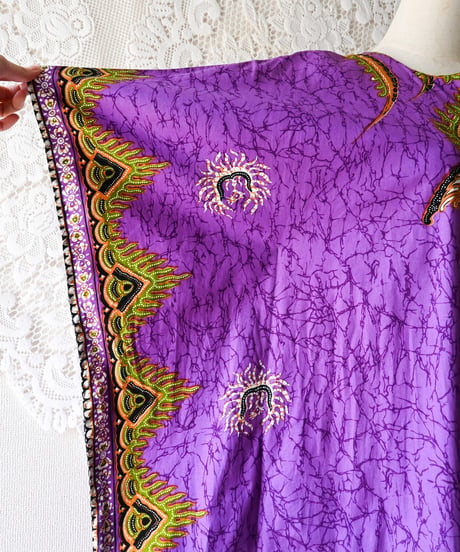 【tiny yearn】African Batik Boubou Maxi Dress
