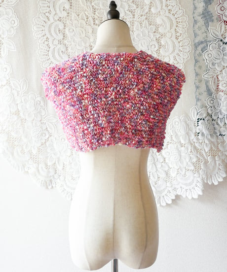 【tiny yearn】Fancy yarn Knit Bolero