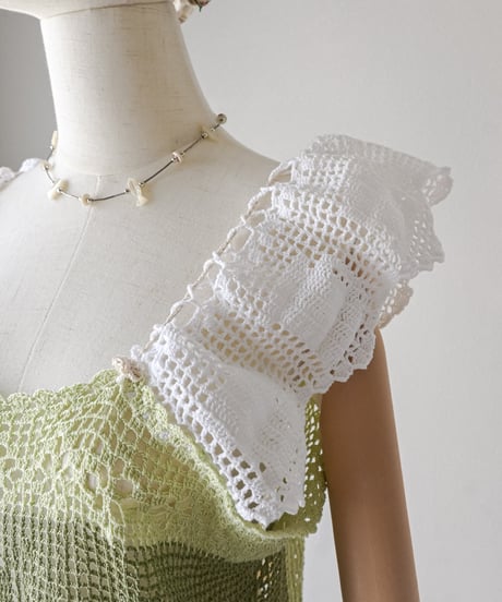 【Seek an nur】Vintage cotton crochet dress