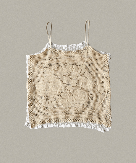 【Seek an nur】Vintage crochet patchwork cami
