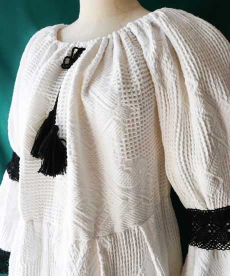 【Seek an nur】Romanian Vintage Waffle Dress