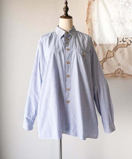 【Seek an nur】Tyrolean Stripe Over Shirt