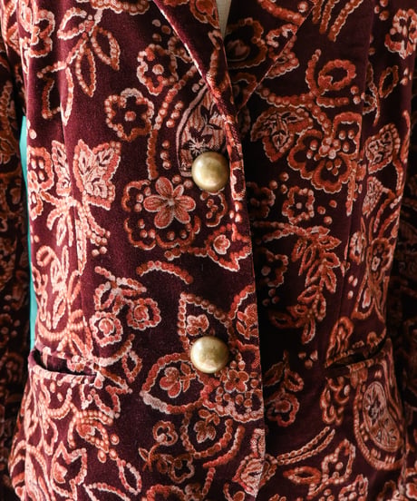 【Seek an nur】USA Paisley Velours Tailored Jacket