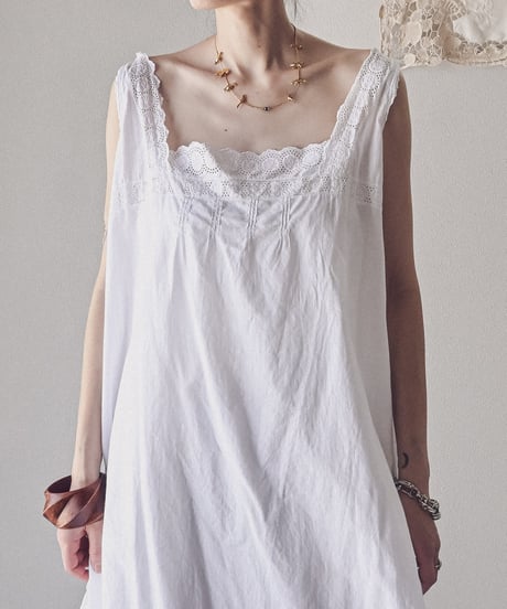 【Seek an nur】1900-20's antique cotton night dress