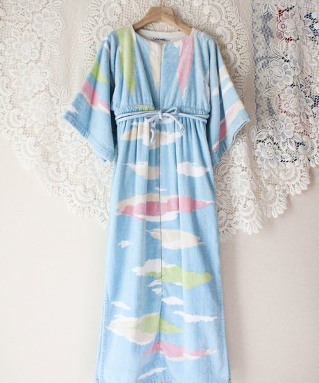 【tiny yearn】1970's Vintage Pile Beach Maxi Dress