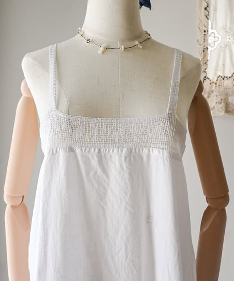 【Seek an nur】1890-20's antique night slip dress