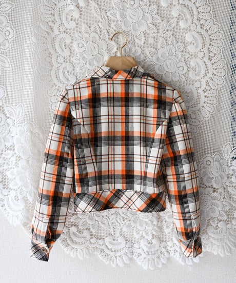 【tiny yearn】1960~70's Check Cropped Jacket