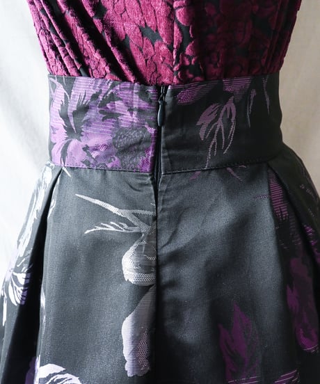 【Seek an nur】Euro Floral Satin Skirt