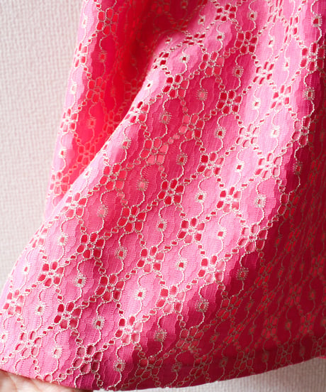 【tiny yearn】1960's Floral Lace Maxi Dress