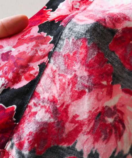 【tiny yearn】1970's Floral Art Dress Gown