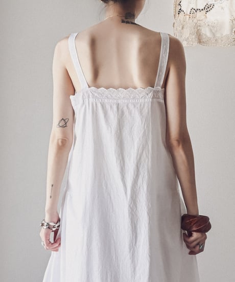【Seek an nur】1920-40's antique cotton night dress