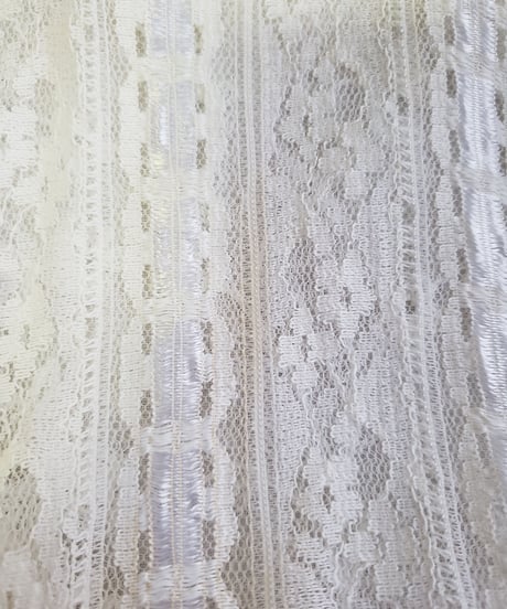 【Seek an nur】1970's Vintage White Lace Long Dress