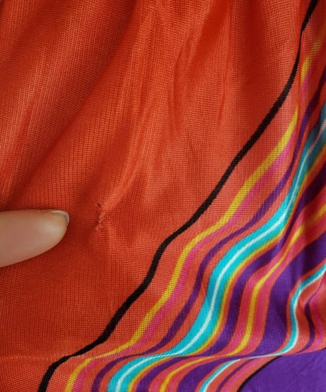 【tiny yearn】1970’s Oriental Pattern Maxi Dress