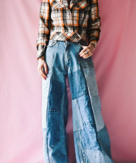 【tiny yearn】1960~70's Check Cropped Jacket