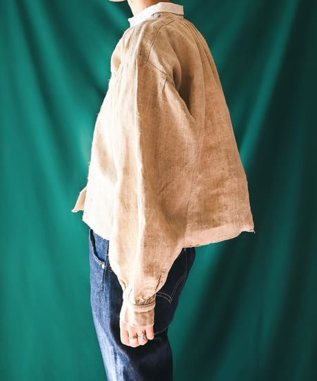 【Seek an nur】French Antique Linen Smock