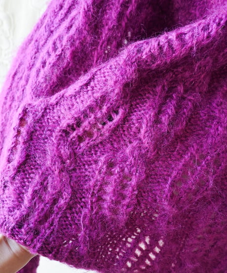 【tiny yearn】Lace Mohair Knit Sweater