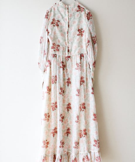 【Seek an nur】1970's Flower Sheer Maxi Dress