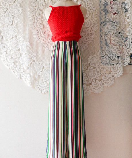 【tiny yearn】Mulch Stripe Sheer Wide Pants
