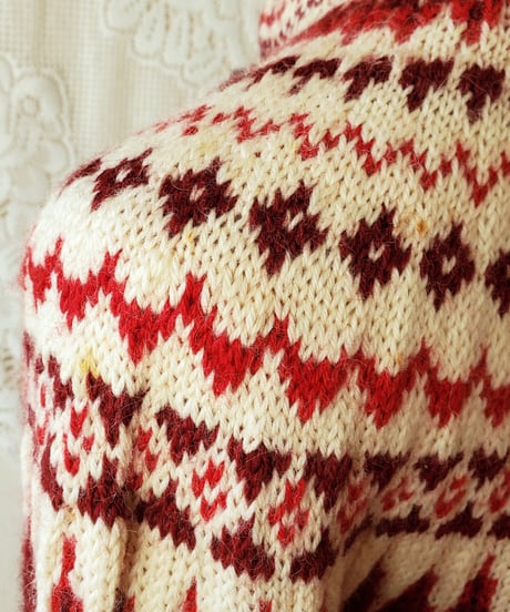 【tiny yearn】Norway Jacquard Hand Knit Cardigan