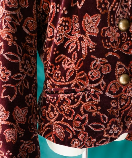 【Seek an nur】USA Paisley Velours Tailored Jacket