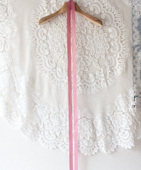 【Seek an nur】Lace Puff sleeve Sheer Long Dress