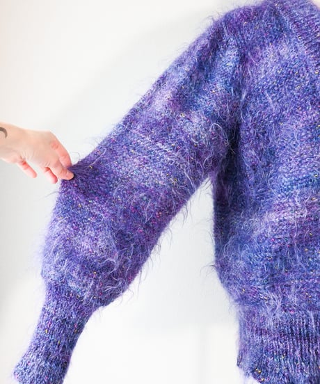 【Seek an nur】Fancy Mohair Knit Cardigan